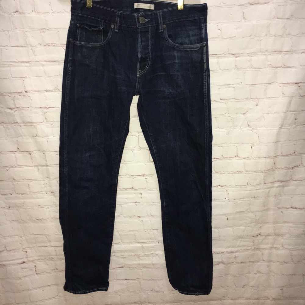 Banana Republic Men's Relaxed Jeans - Dark Blue Denim
